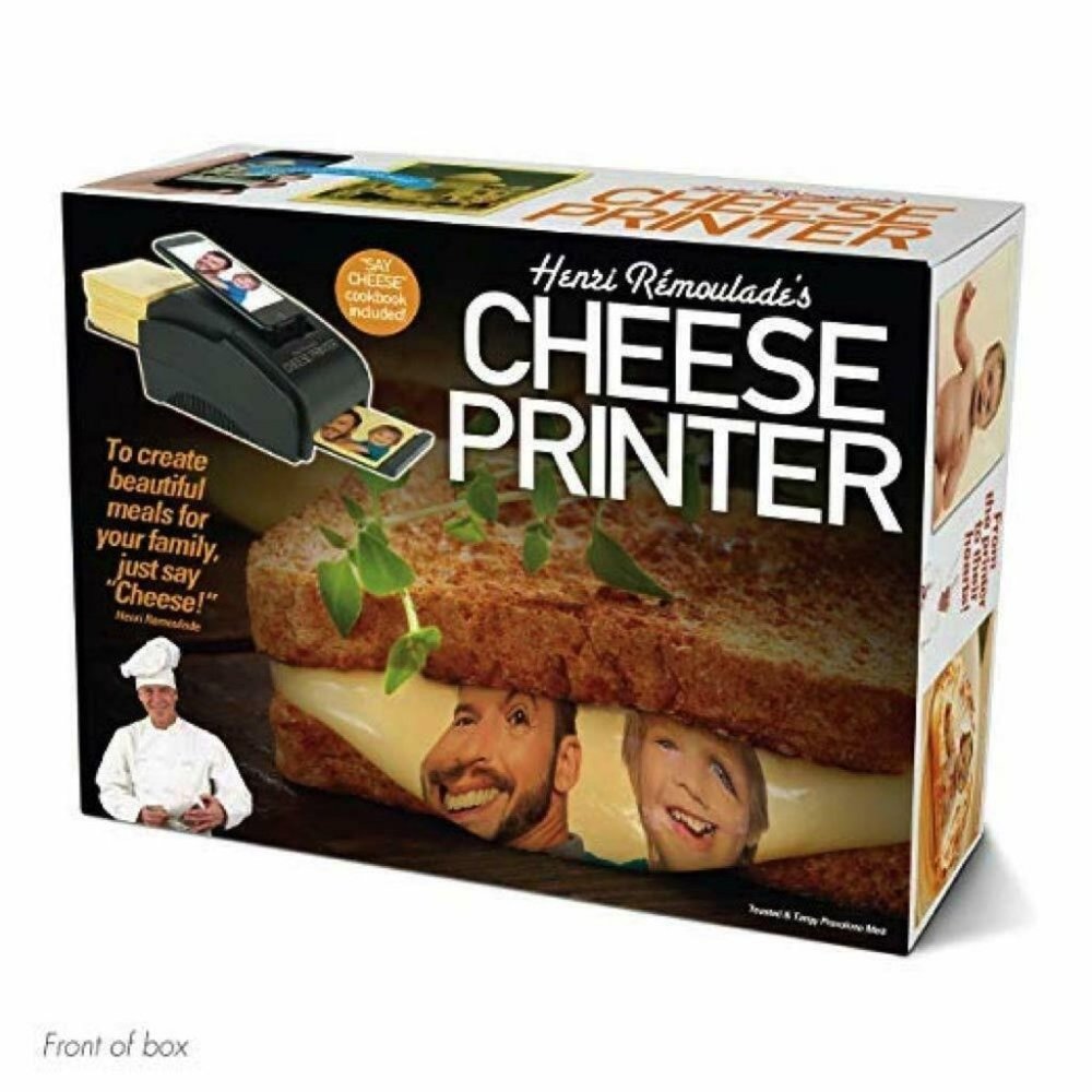 Prank Gift Box Cheese Printer Wrap Small Real Funny Henri Joke Fake Gag Card